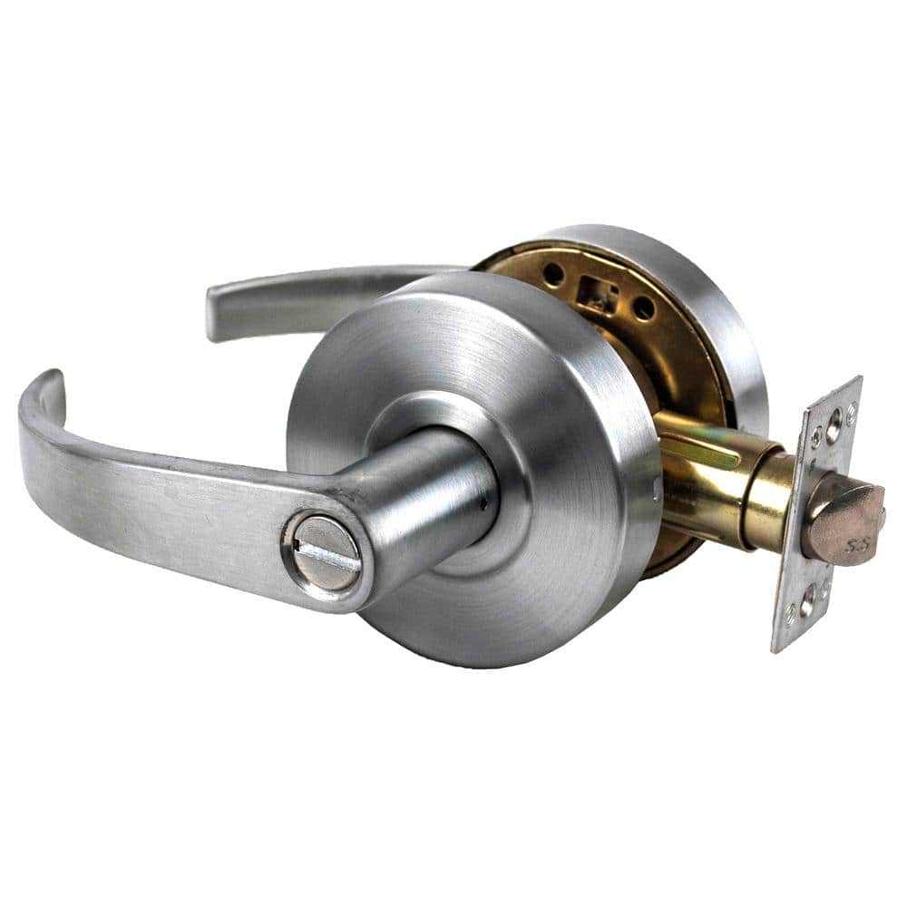 Global Door Controls Brushed Chrome Pisa Style Commercial Passage Lever