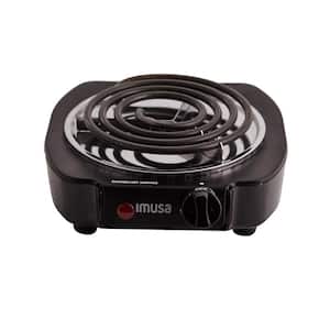 Single Burner 6 in. Black Hot Plate with Temperature Control