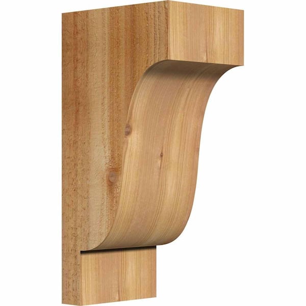 Ekena Millwork 6 in. x 8 in. x 16 in. Western Red Cedar Newport Rough Sawn Corbel