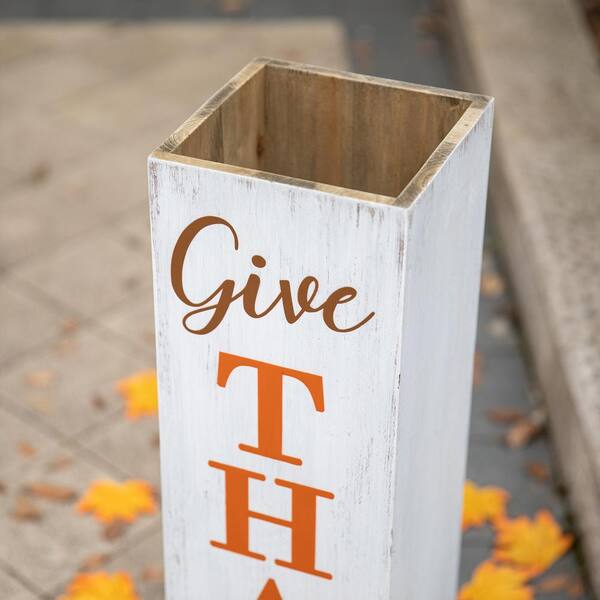 Glitzhome 36 in. Wooden Easel Porch Sign, with 2 Changeable Double Sided  Sign Board (Fall & Christmas) GH2010100005 - The Home Depot