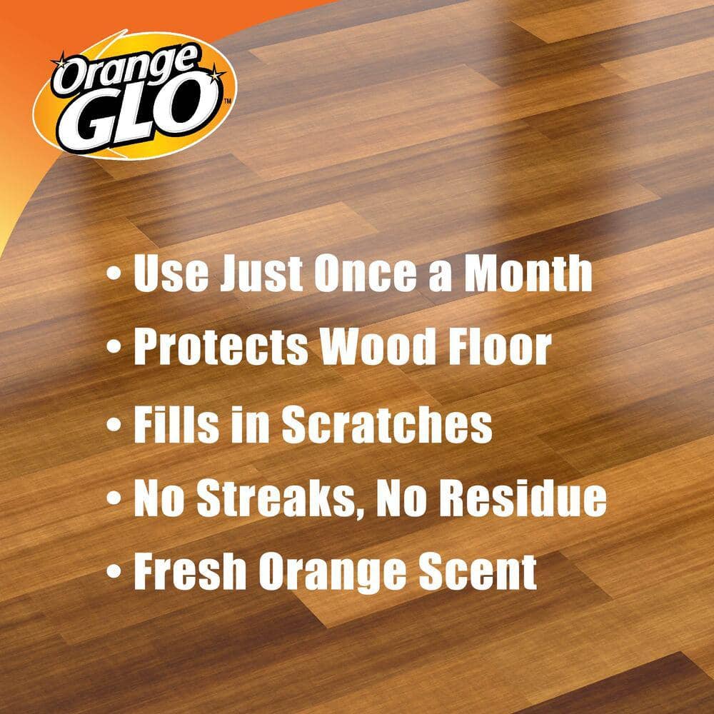 Orange Glo 4-in-1 Hardwood Floor Cleaner and Polish, 24 fl oz, Pack of 2