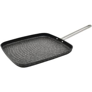 The Rock 10.2 in. Aluminum Nonstick Grill Pan in Black Speckle