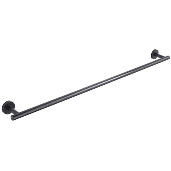 36 in. Wall Mounted Single Towel Bar in Matte Black