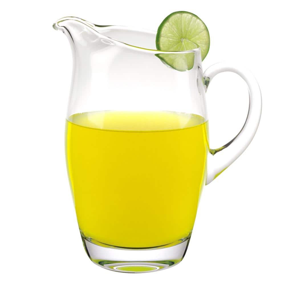 54 oz Clear Mouth Blown Crystal Barrel Pitcher