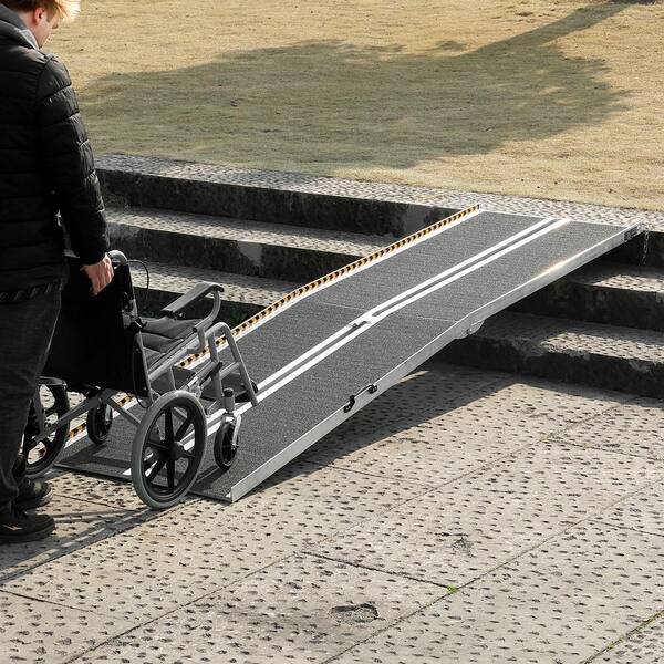 thumbnail image 2 of 10FT Aluminum Multi-Folding Wheelchair Ramp - Portable With Non-Slip Surface 2 of 4