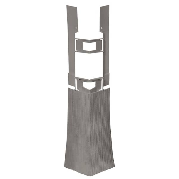 NovikShake 4.75 in. x 9.25 in. HS Hand Split Shake Corner Polymer Corner in Coventry Gray (5 Per Box, 3.85 lin. ft.)