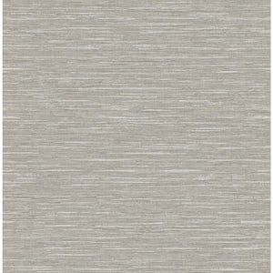 Textile Plain Grey Paper Non-Pasted Strippable Wallpaper Roll (Cover 56.05 sq. ft.)
