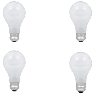 53-Watt (75-Watt Equivalent) A19 Dimmable Eco-Incandescent Light Bulb in 2775K Soft White Color Temperature (4-Pack)