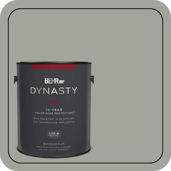 BEHR DYNASTY 1 gal. #N380-4 Strong Winds Flat Exterior Stain-Blocking Paint & Primer