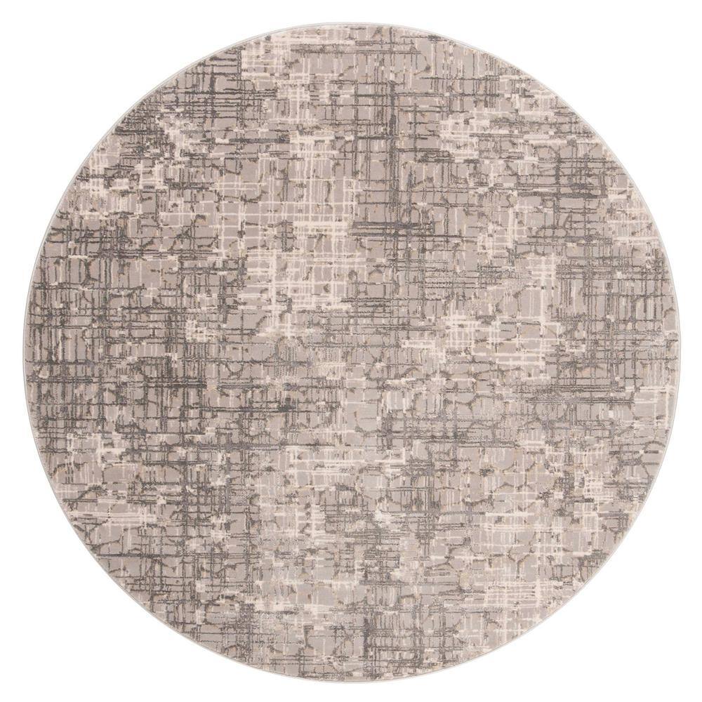 6'7 x 9' Grey Safavieh Meadow Collection MDW171F Modern Abstract Area Rug 