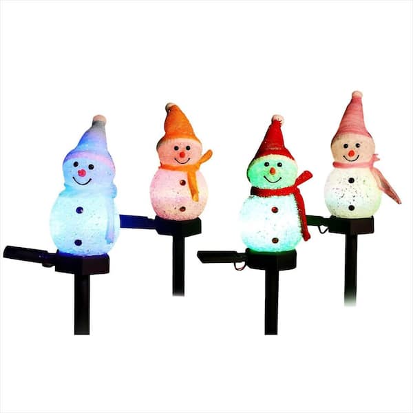 17 in. Outdoor Christmas Decorations, Christmas Light Stakes for Yard, Garden and Lawn (4-Pack)