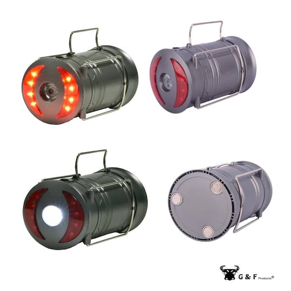 2 in 1 Rechargeable LED Camping Lantern Collapsible Flashlight Portable Lamp