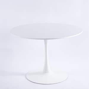 42 .12 in. White Round Wood Coffee Table