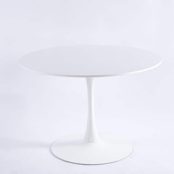 Z-joyee 42 .12 in. White Round Wood Coffee Table