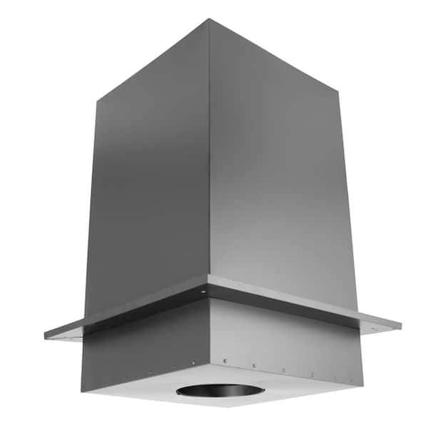 DuraVent DuraPlus 6 in. x 14.25 in Square Ceiling Support Box and Trim Collar 24 in. Tall