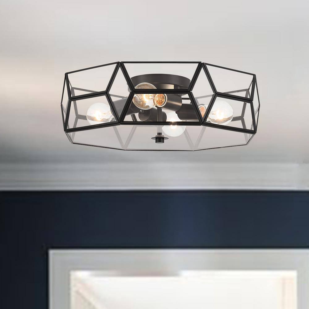 18.11" Black Glass LED Vanity Light Fixture