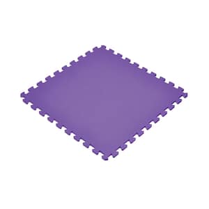 Purple 24 in. x 24 in. EVA Foam Non-Toxic Solid Color Interlocking Tiles (72 sq. ft. - 18 tiles)