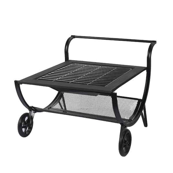 Unbranded 31.89 in. x 25.20 in. Novelty Round Wood Burning Fire Pit Kit in Black