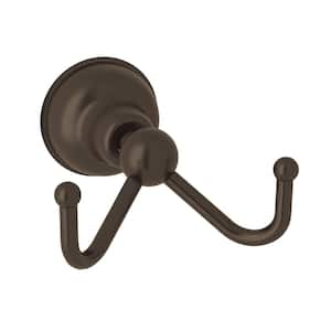 Arcana J-Hook Double Robe Towel Hook in Tuscan Brass