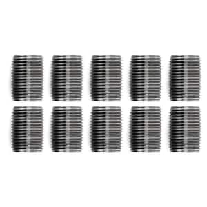 1/2 in. x 1 in. Black Industrial Steel Grey Plumbing Close Nipple (10-Pack)