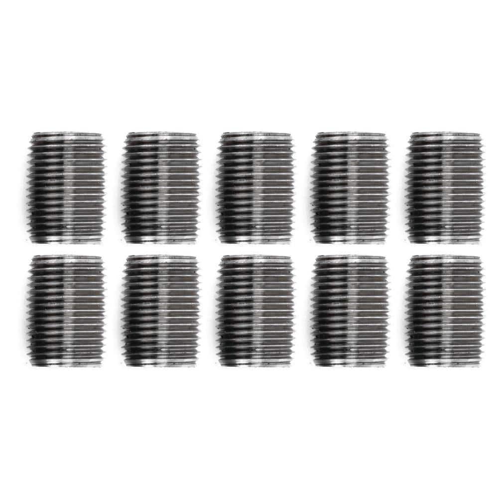 1/2 in. x 1 in. Black Industrial Steel Grey Plumbing Close Nipple (10-Pack) price history on PriceWatchPro