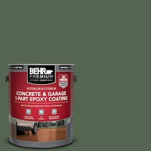 1 gal. #S410-7 Equestrian Green Self-Priming 1-Part Epoxy Satin Interior/Exterior Concrete and Garage Floor Paint