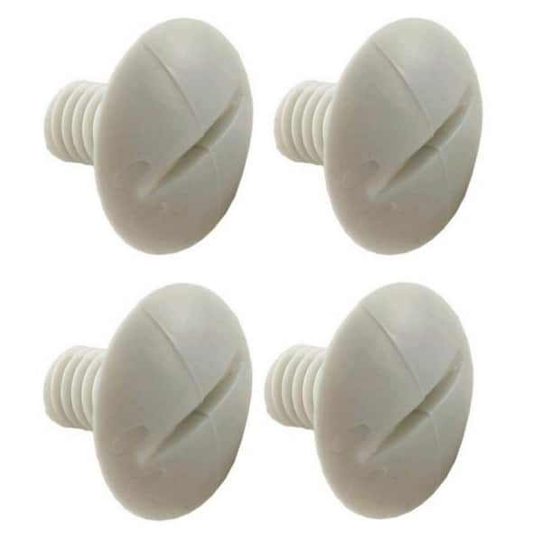 Polaris White Plastic Wheel Screws Part for Polaris 180 and 280 Pool Cleaner (4-Pack)