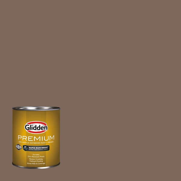 Glidden Premium 1 qt. PPG1076-6 Warrior Flat Exterior Latex Paint