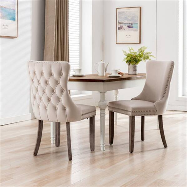 beige cream dining chairs