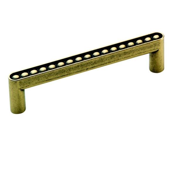 Amerock Odeon 5-1/16 in (128 mm) Center-to-Center Distressed Brass Cabinet Pull