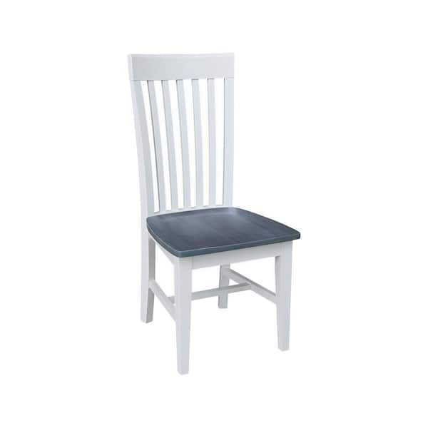 International Concepts White/Gray Tall Mission Dining Chair (Set of 2)