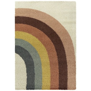 Amelia Cream 6 ft. 7 in. x 9 ft. Abstract Area Rug