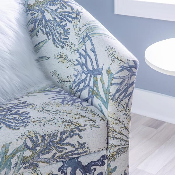Reviews for Linon Home Decor Anthony Multi Colored Coral Print Polyester Fabric Accent Club Chair Pg 1 The Home Depot