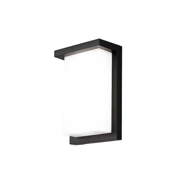 Vega 9 in. Black Outdoor/Indoor Coach Sconce Hardwired Integrated LED Selectable CCT