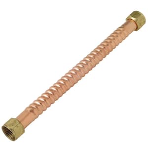 3/4 in. FIP x 3/4 in. FIP x 18 in. Copper Water Heater Connector 7/8 in. OD