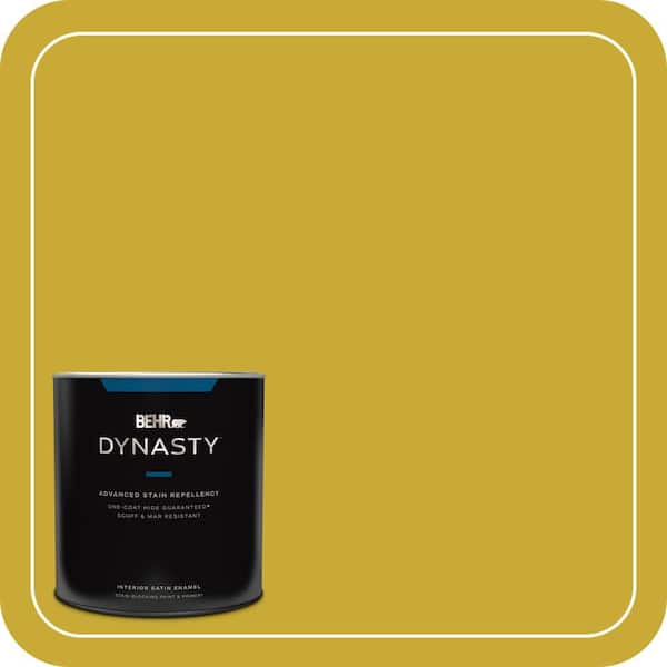 BEHR DYNASTY 1 qt. #P320-7 Sweet and Sour Satin Enamel Interior Stain-Blocking Paint and Primer