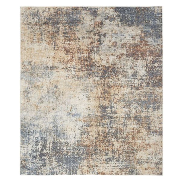 8 ft. x 10 ft. Gray And Ivory Moroccan Washable Area Rug