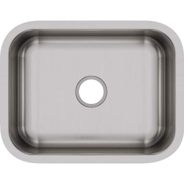Elkay Dayton 24in. Undermount 1 Bowl 18 Gauge Radiant Satin Stainless Steel Sink Only and No Accessories