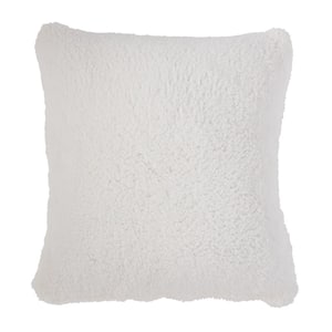 Snow Sherpa 20 in. x 20 in. Throw Pillow
