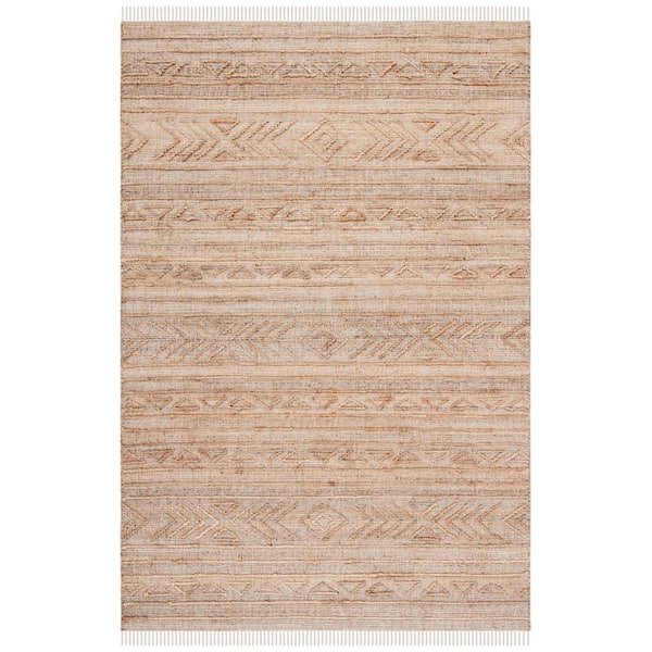 Natural Fiber 3 ft. x 5 ft. Natural Geometric Woven Area Rug