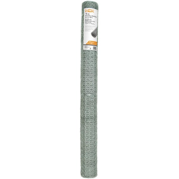 HDX 1 in. x 4 ft. x 50 ft. Poultry Netting
