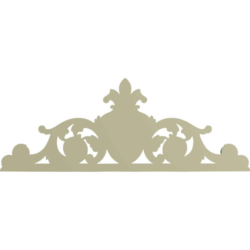 White Polyurethane Rectangular Crown Onlay with Scrolls
