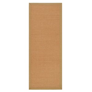 Freeport Sisal Honey and Khaki 3 ft. x 14 ft. Runner Rug