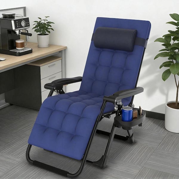 SEEUTEK 26 in. W Metal Zero Gravity Chair Outdoor/Indoor Patio