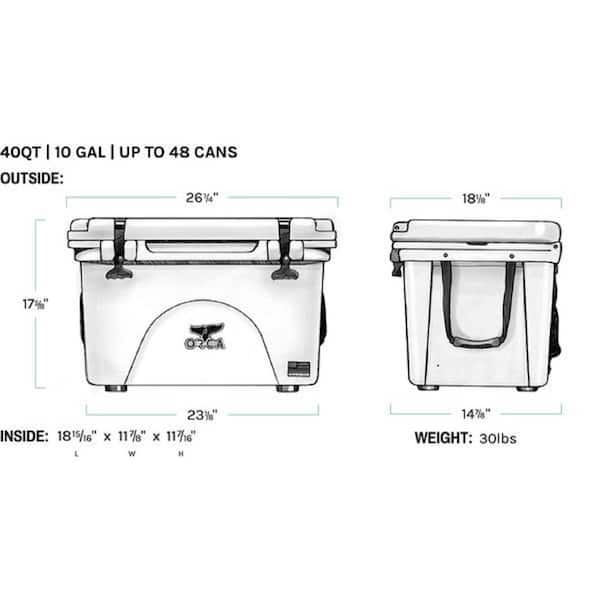 ORCA COOLERS 20 Qt. Cooler in Blaze Orange ORCBZO020 - The Home Depot