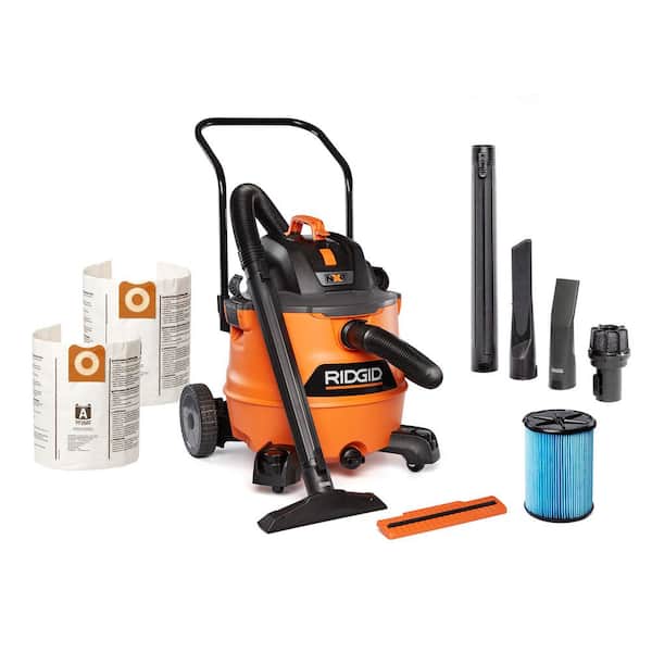 16 Gal. 6.5 Peak HP NXT Shop Vacuum HD1800 Wet Dry Vac, Fine Dust Filter, Hose, Accessories and Dust Collection Bags