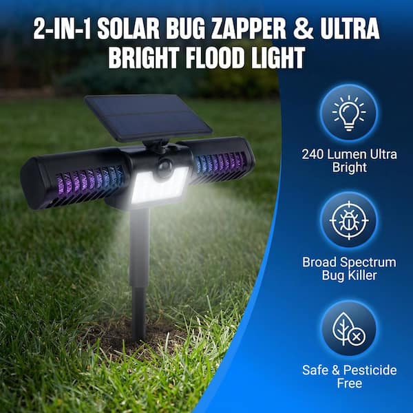 Bell + Howell 1200-Volt Solar Monster Zapper 2-in-1 Electric Flood