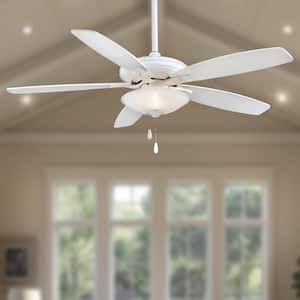 Mojo 52 in. Integrated LED Indoor White Ceiling Fan with Light