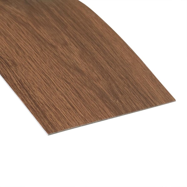 Mohawk Basics Garnet Brown 12 (mil) T x 8 in. W x 48 in. L Glue Down Waterproof Vinyl Plank Flooring (45.33 sqft/case)