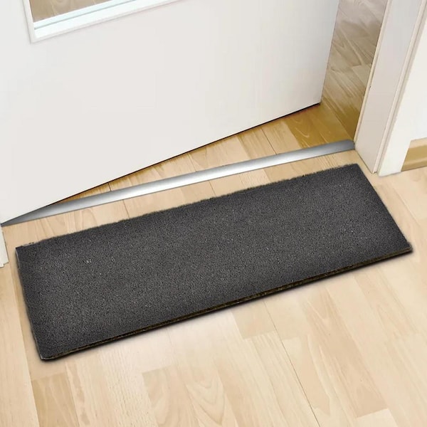 EVIDECO French home goods Evideco 30 in. x 10 in. Grey Sheltered Large Front Door Mat Coir Coco Fibers